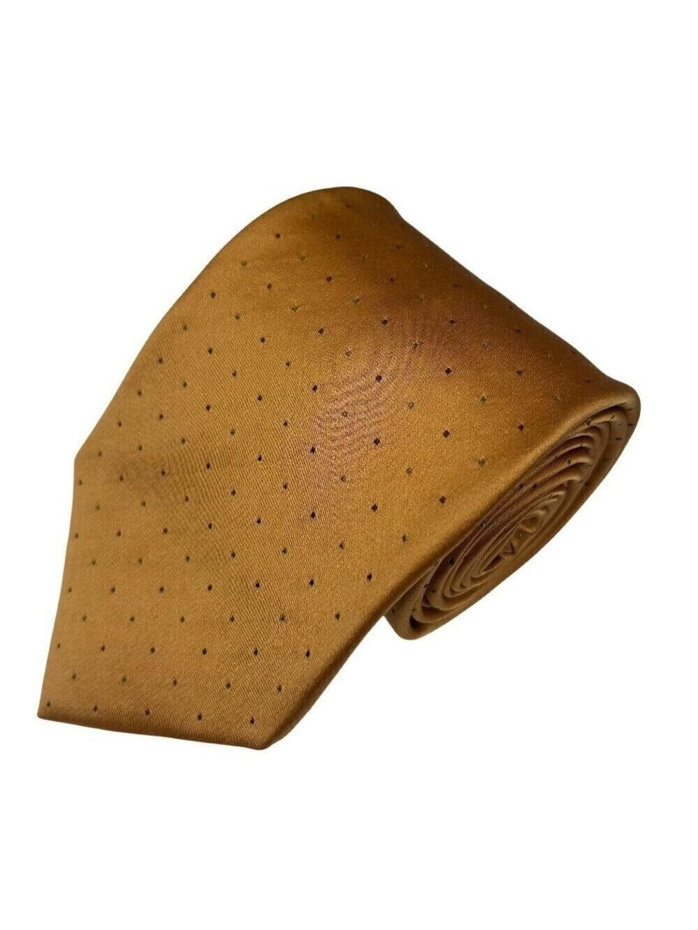Gladson Men's Italy 100% Silk Gold Polka Dot Necktie Tie